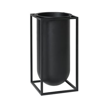 Kubus Vase Lolo von Audo in Schwarz